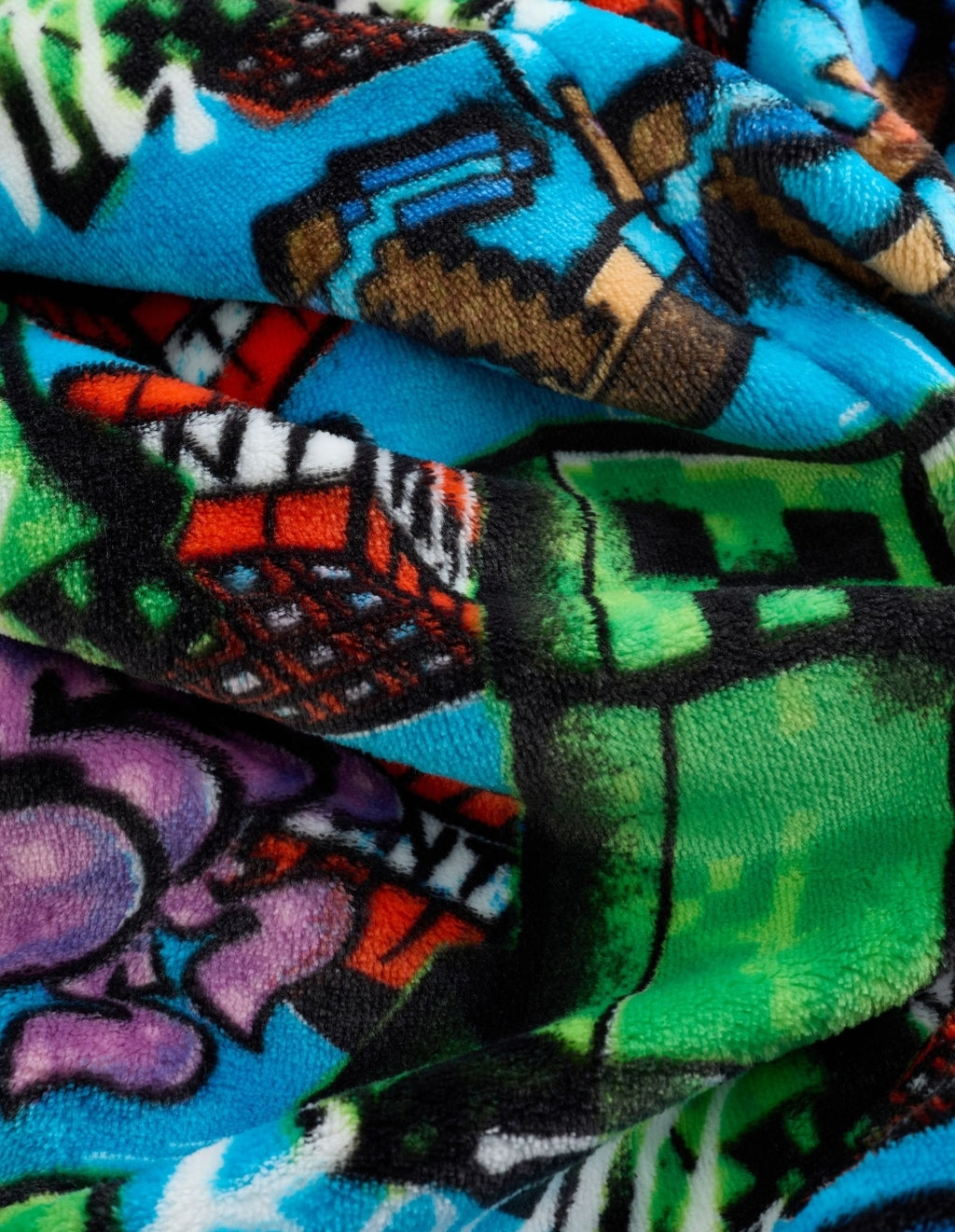 Blue Minecraft Fleece All-In-One