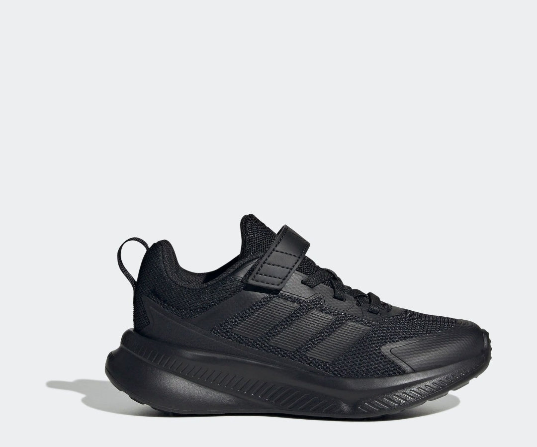 adidas Black Fortarun 4.0 Hook and Loop Kids Trainers