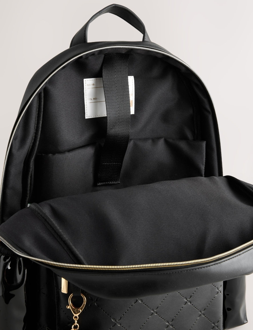 Black Bow Detail PU Bow Backpack
