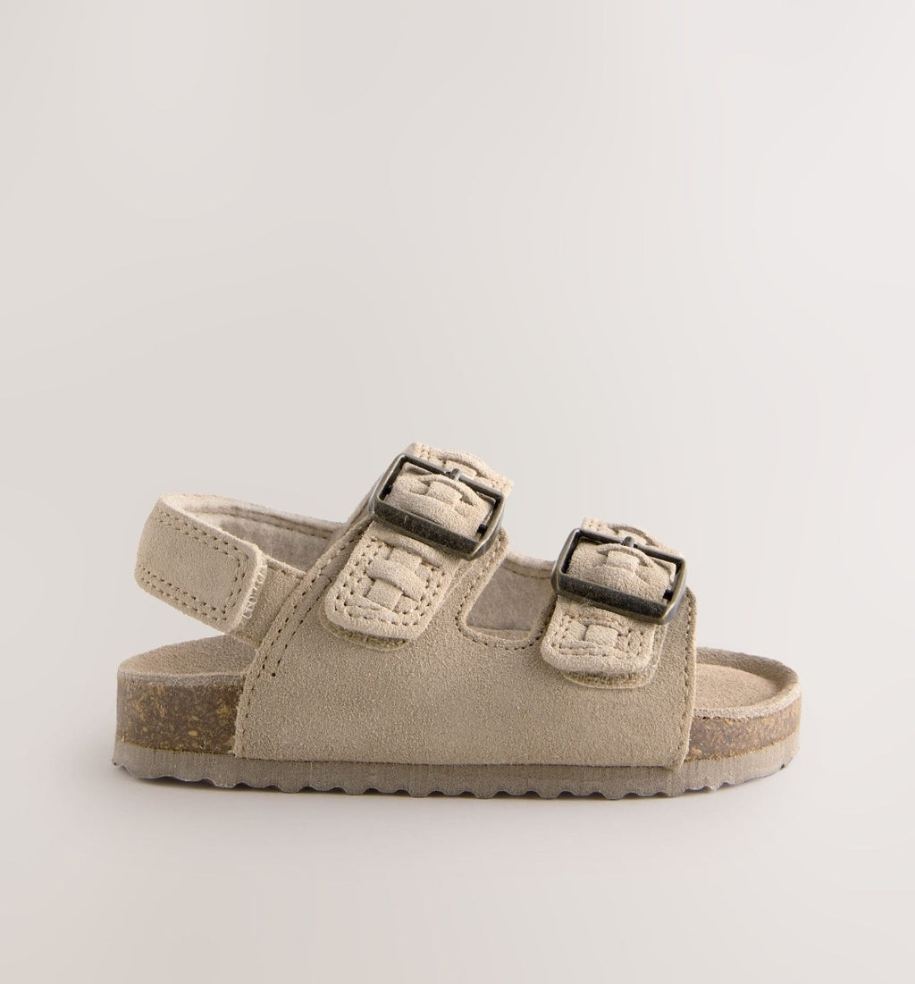 Stone Standard Fit (F) Double
Buckle Leather Sandals