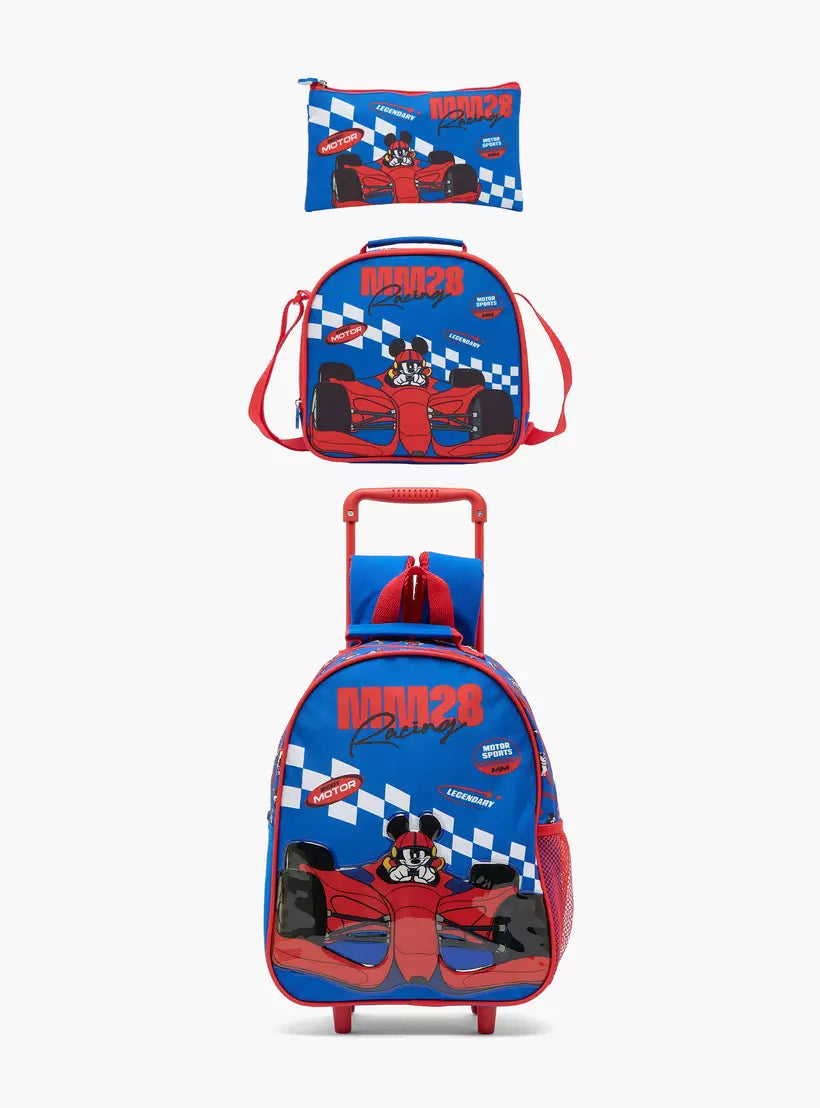 Disney Mickey Mouse 3-Piece School Trolley Bag Set  14 inches