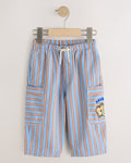 Blue/Rust Brunch Stripe Side Pocket Wide Trousers