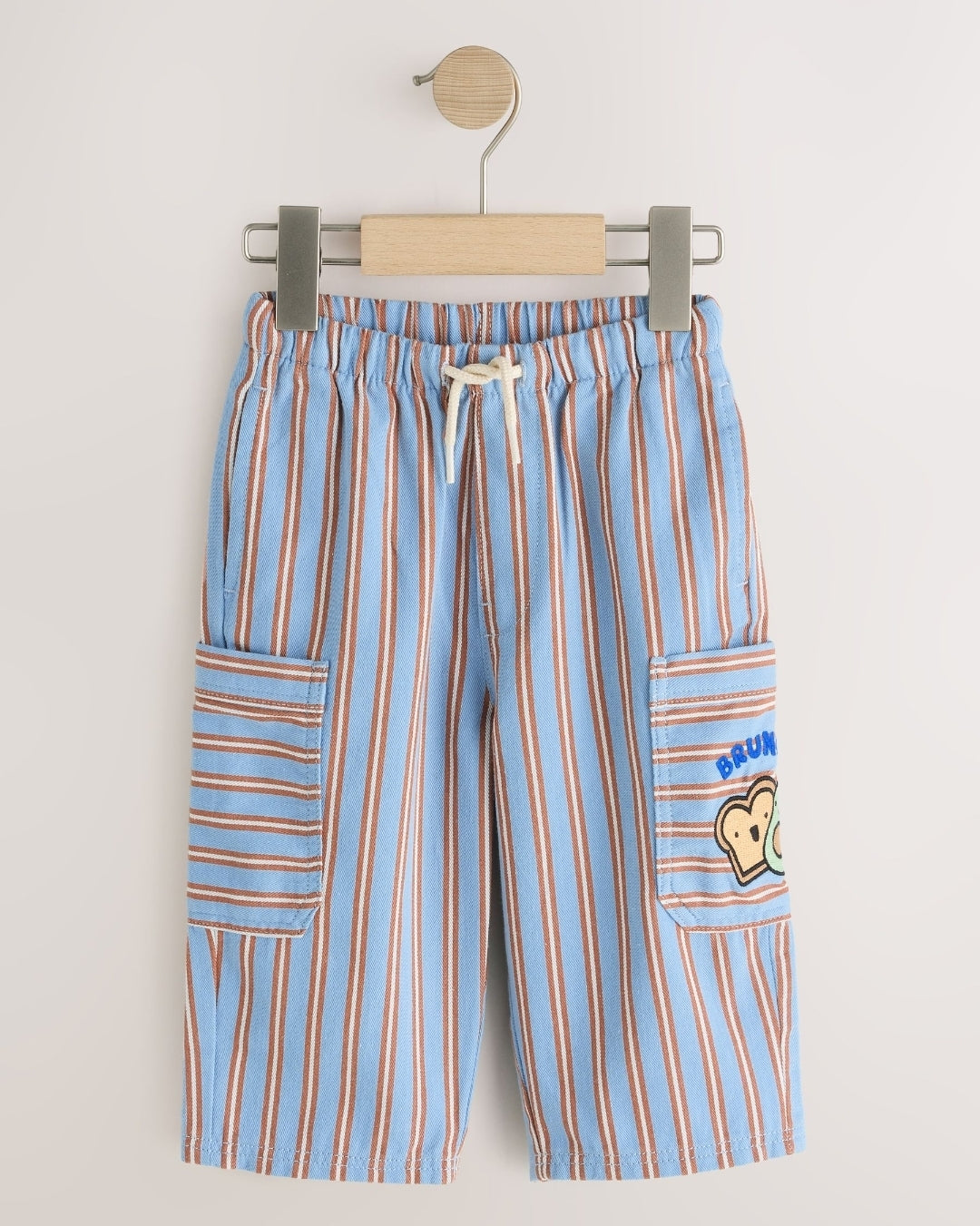 Blue/Rust Brunch Stripe Side Pocket Wide Trousers