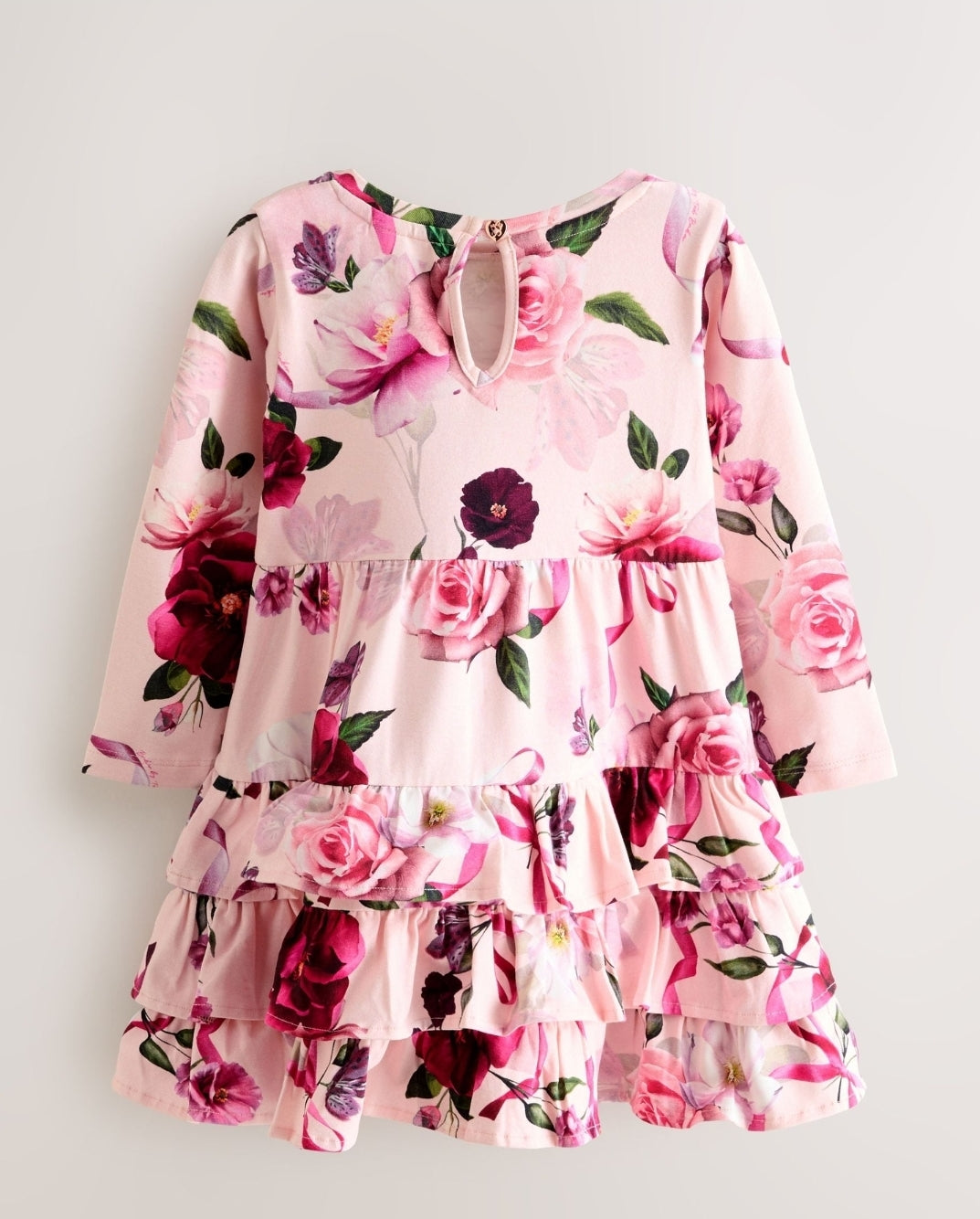 Baker by Ted Baker Pink Ruffle
Hem Floral Jersey Dress