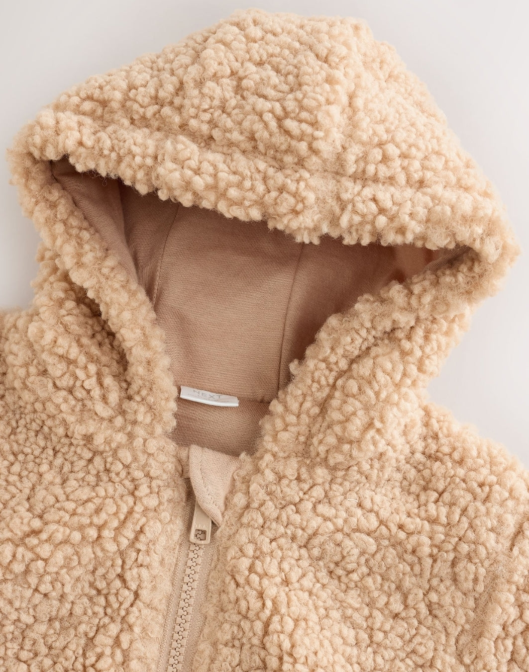 Neutral Borg Bunny Embroidered
Back Popper Through Baby Jacket