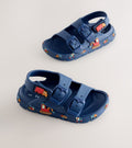 Navy Transport Double Buckle Ankle Strap EVA Sandals
