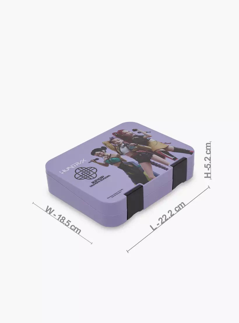 Netflix KPop Demon Hunters Lunch Box for Girls with Clip Lock Lid