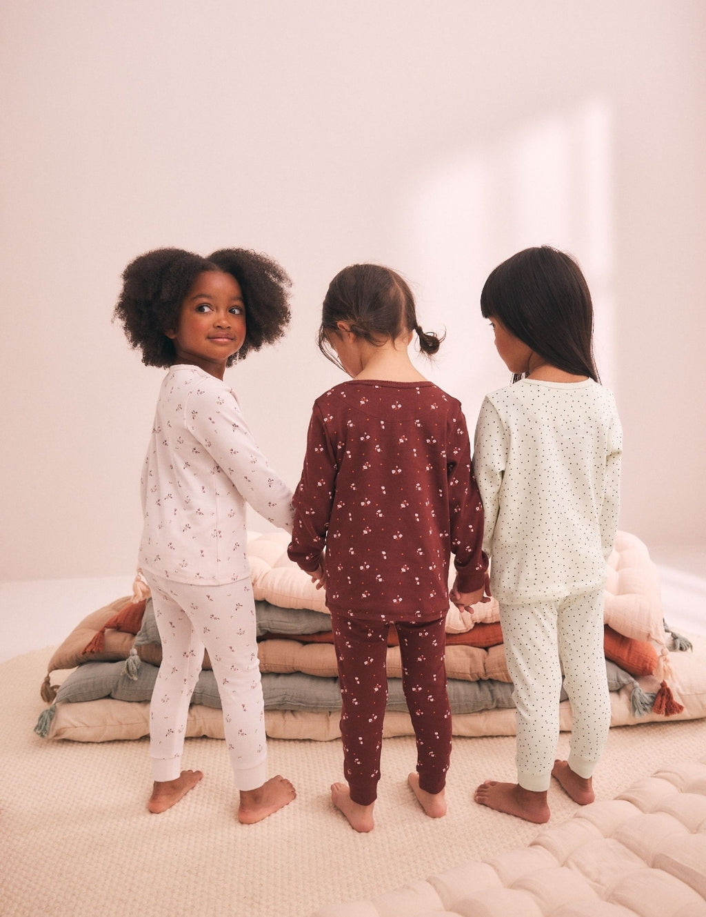 Pink/Brown Ditsy Print Snuggle
Pyjamas 3 Pack