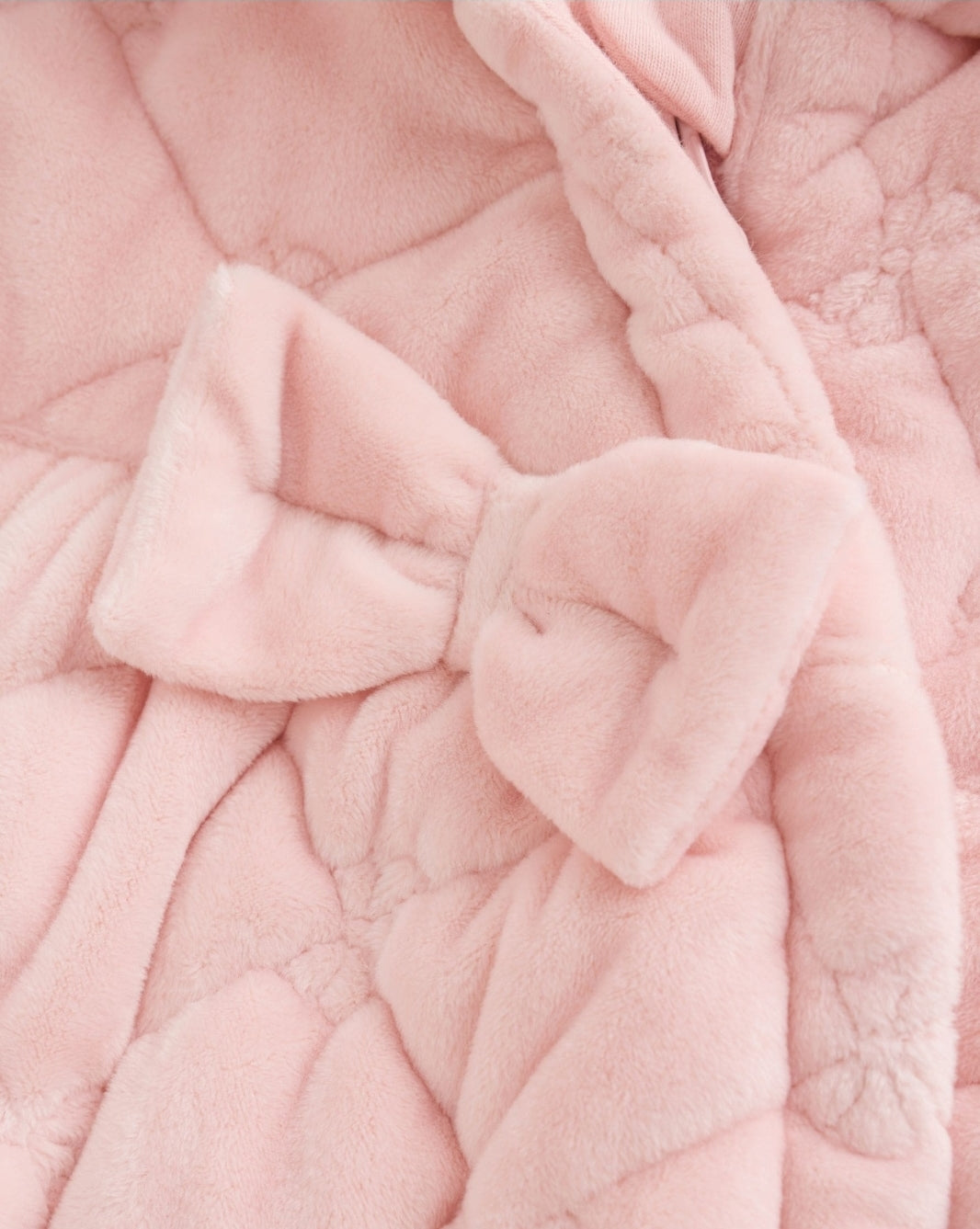 Pink Velour Zip Through Quilted
Baby All-In-One