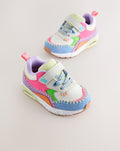Multi Bright Elastic Lace Chunky Trainers