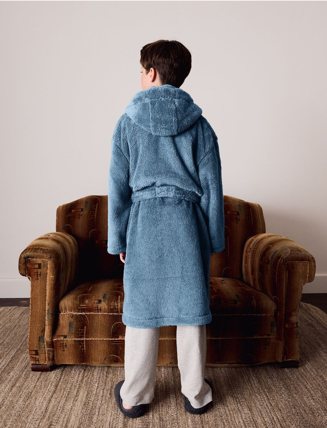 Denim Bright Blue Fleece Robe