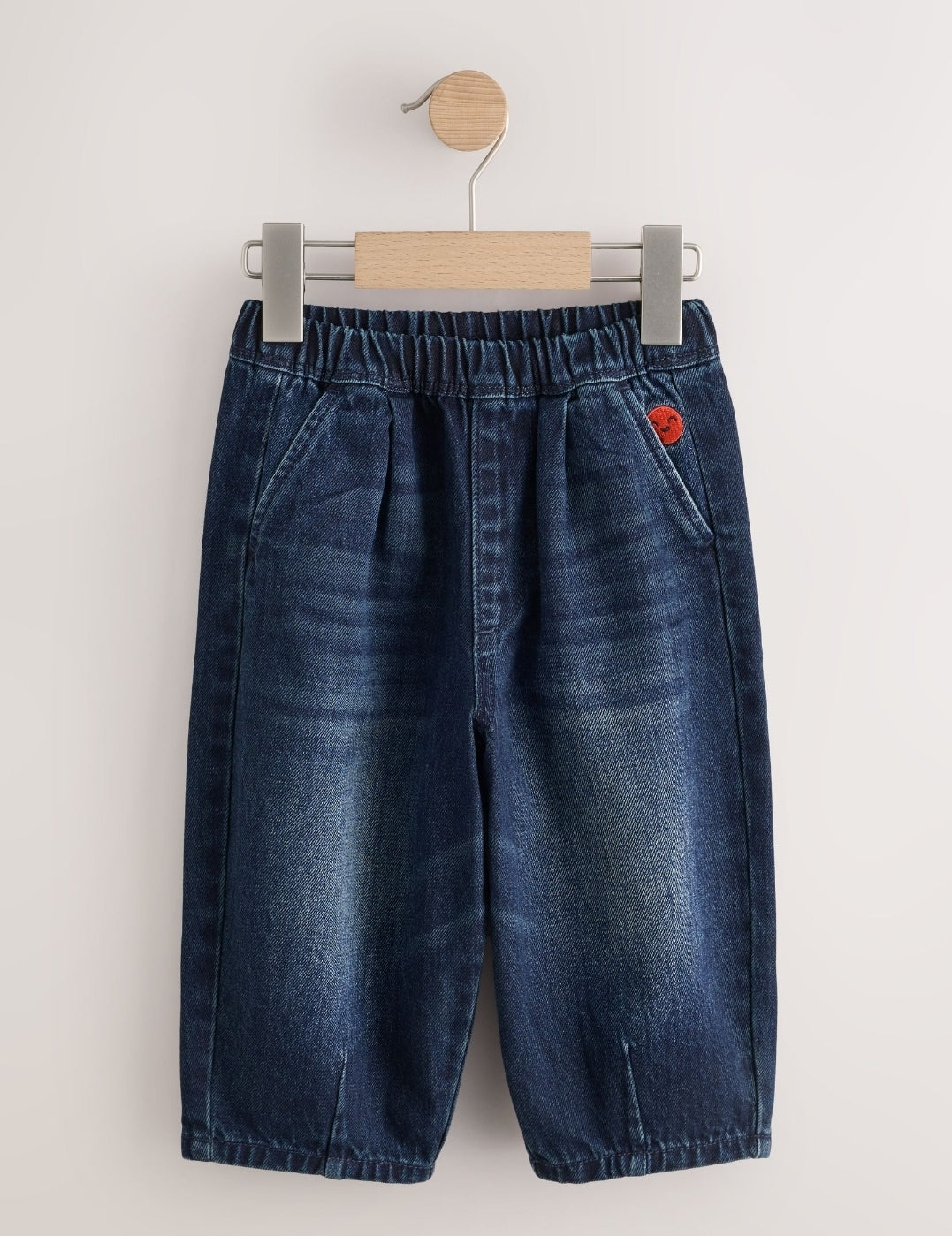 Dark Blue Wide Barrel Jeans