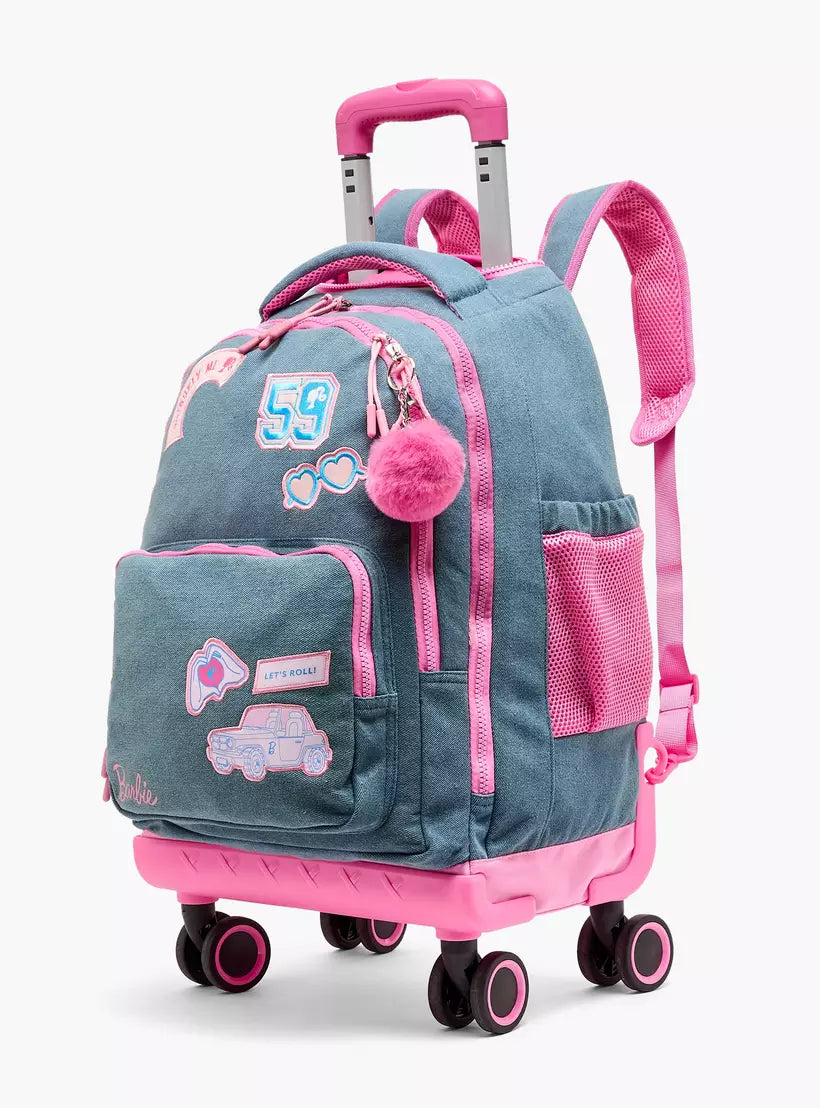 Barbie Print Trolley Bag -18 inches