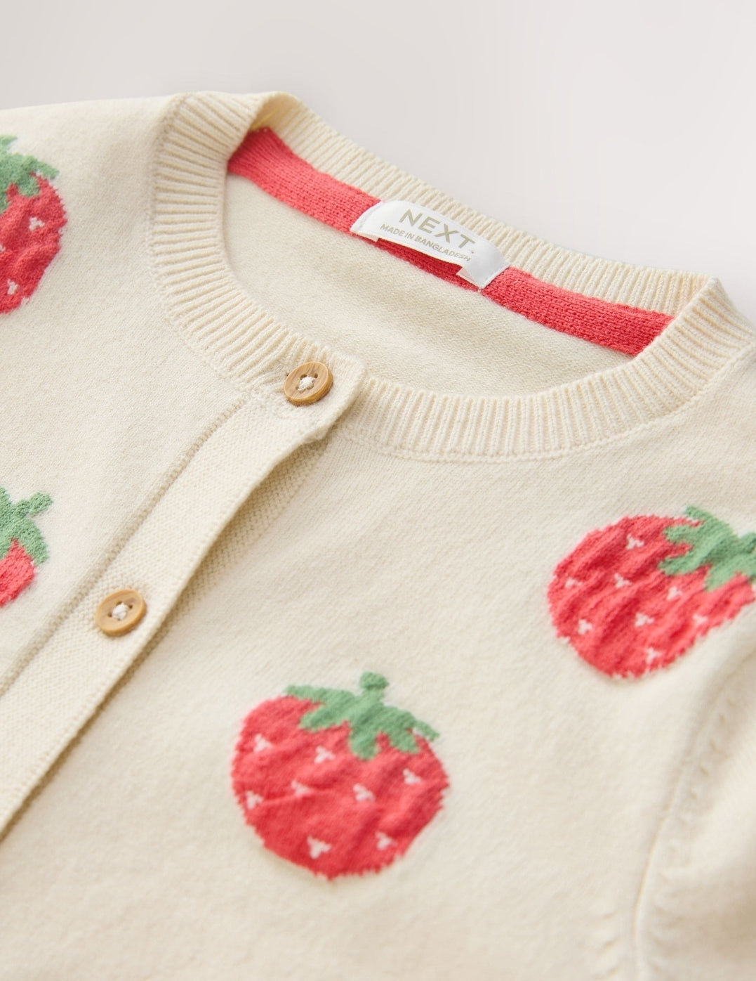 Ecru Strawberry Cardigan
