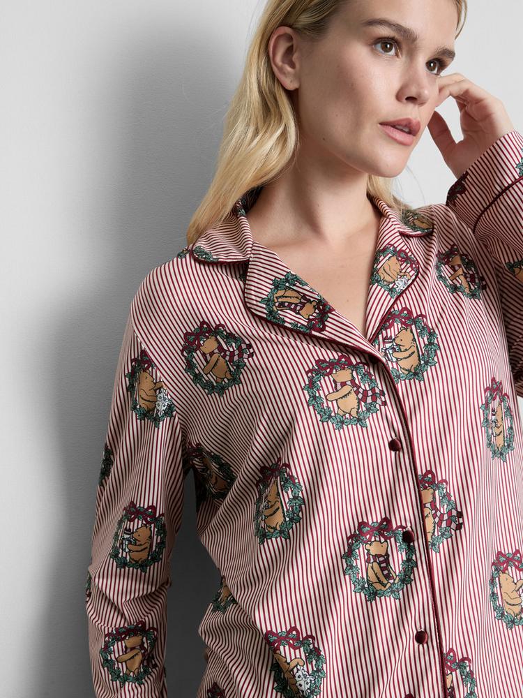 Primark Disney's Winnie the Pooh Striped Printed Boyfriend Pyjamas