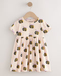 Cream Bumblebee Short Sleeve
Ribbed Dress
