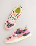 Bright Colourblock Lace-Up Trainers