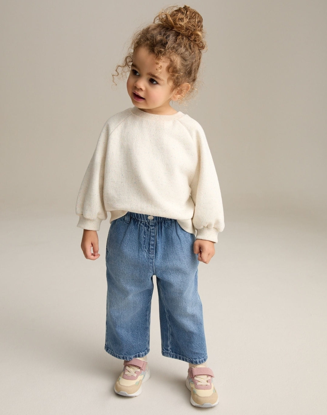 Blue Denim Wide Leg Jeans