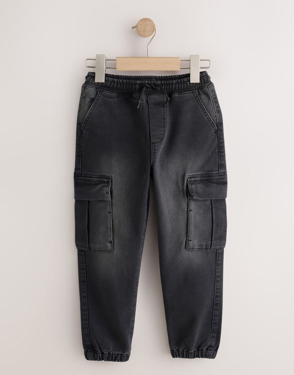 Black/Grey Loose Fit Elasticated Waist
Denim Cargos 2 Pack