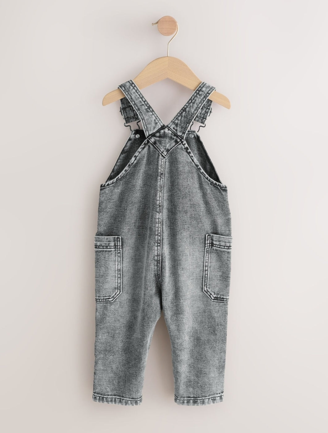 Grey Denim Dungarees