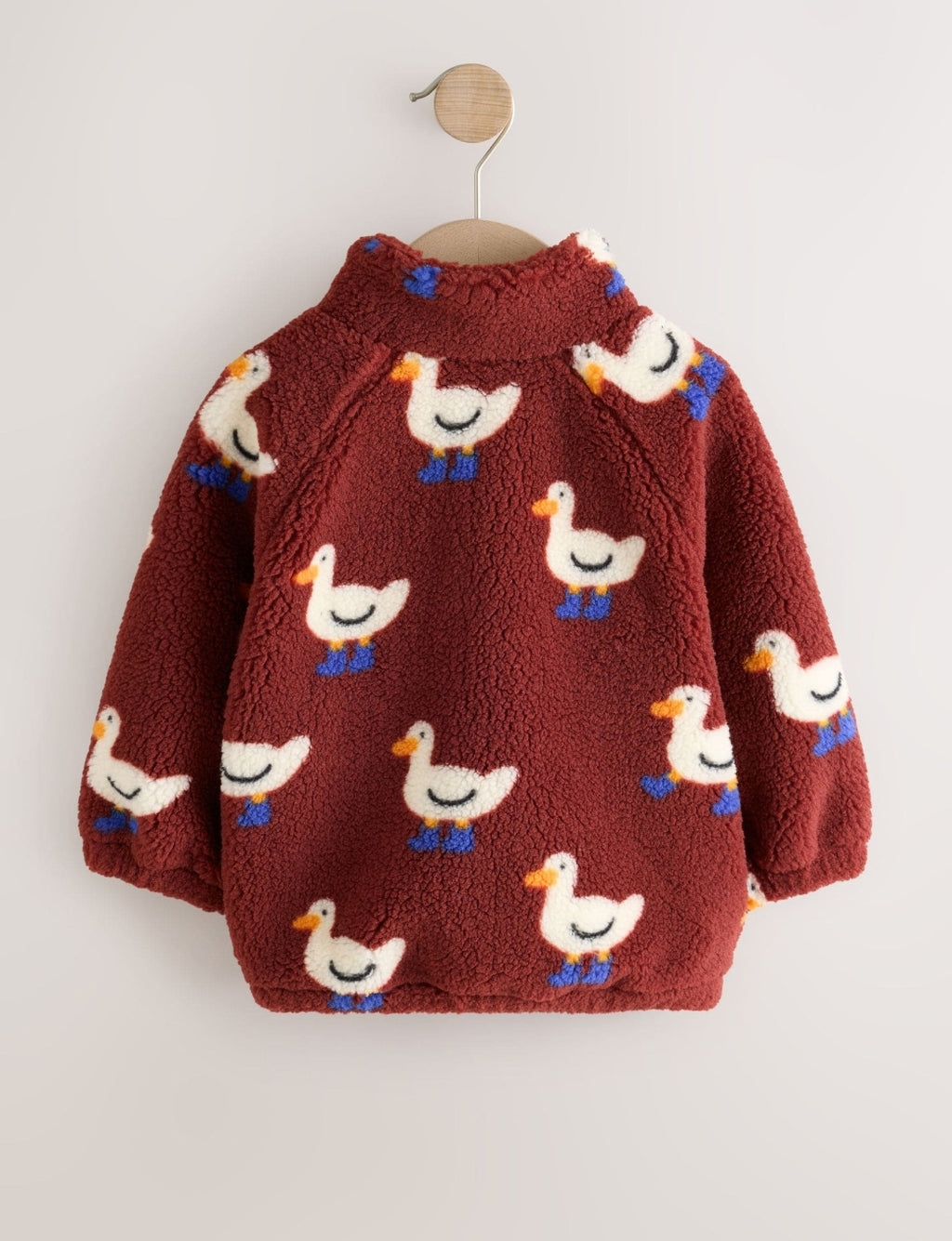 Burgundy Red Duck All Over Print Fleece
