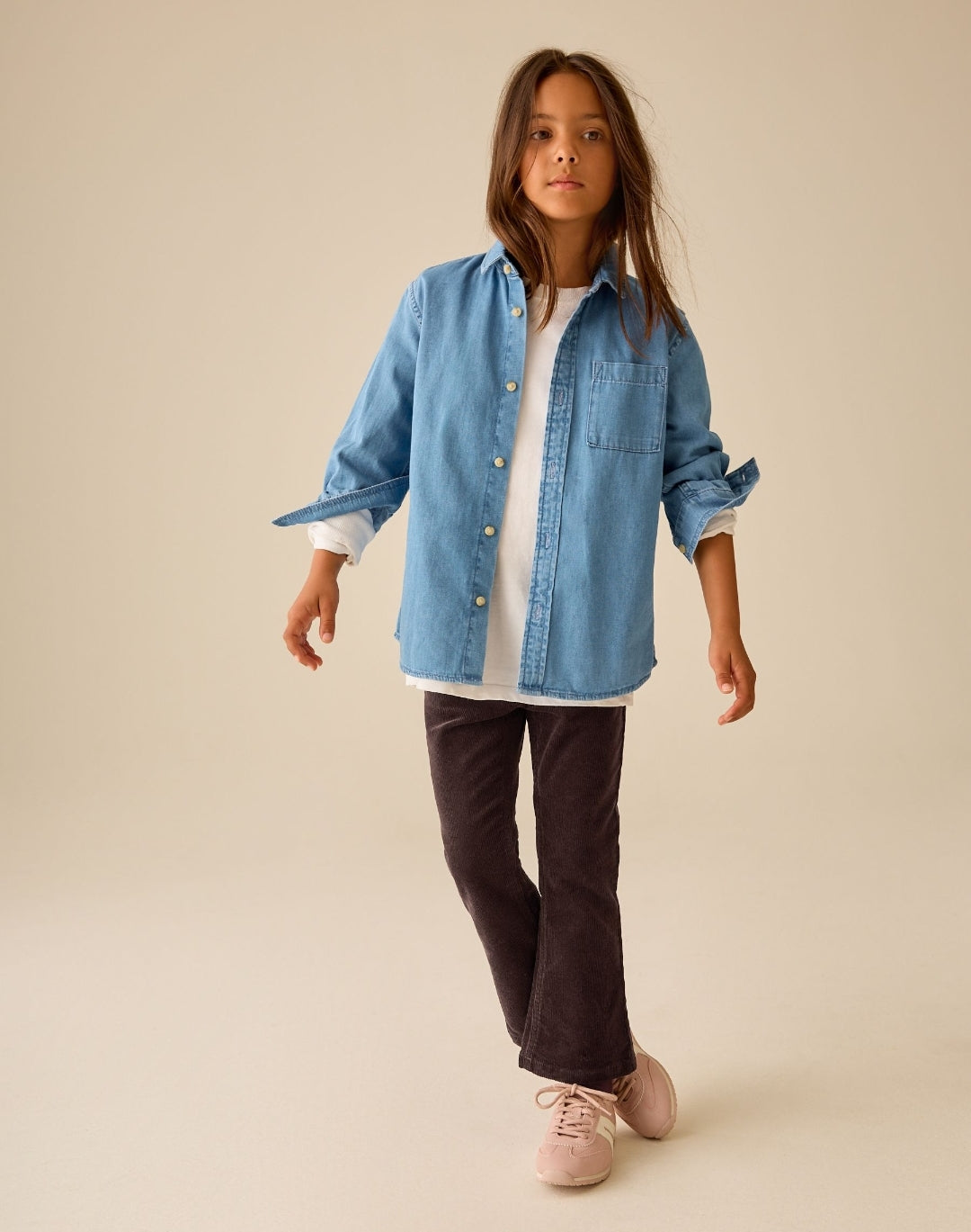 Chocolate Brown Cord Low Rise Flared Jeans