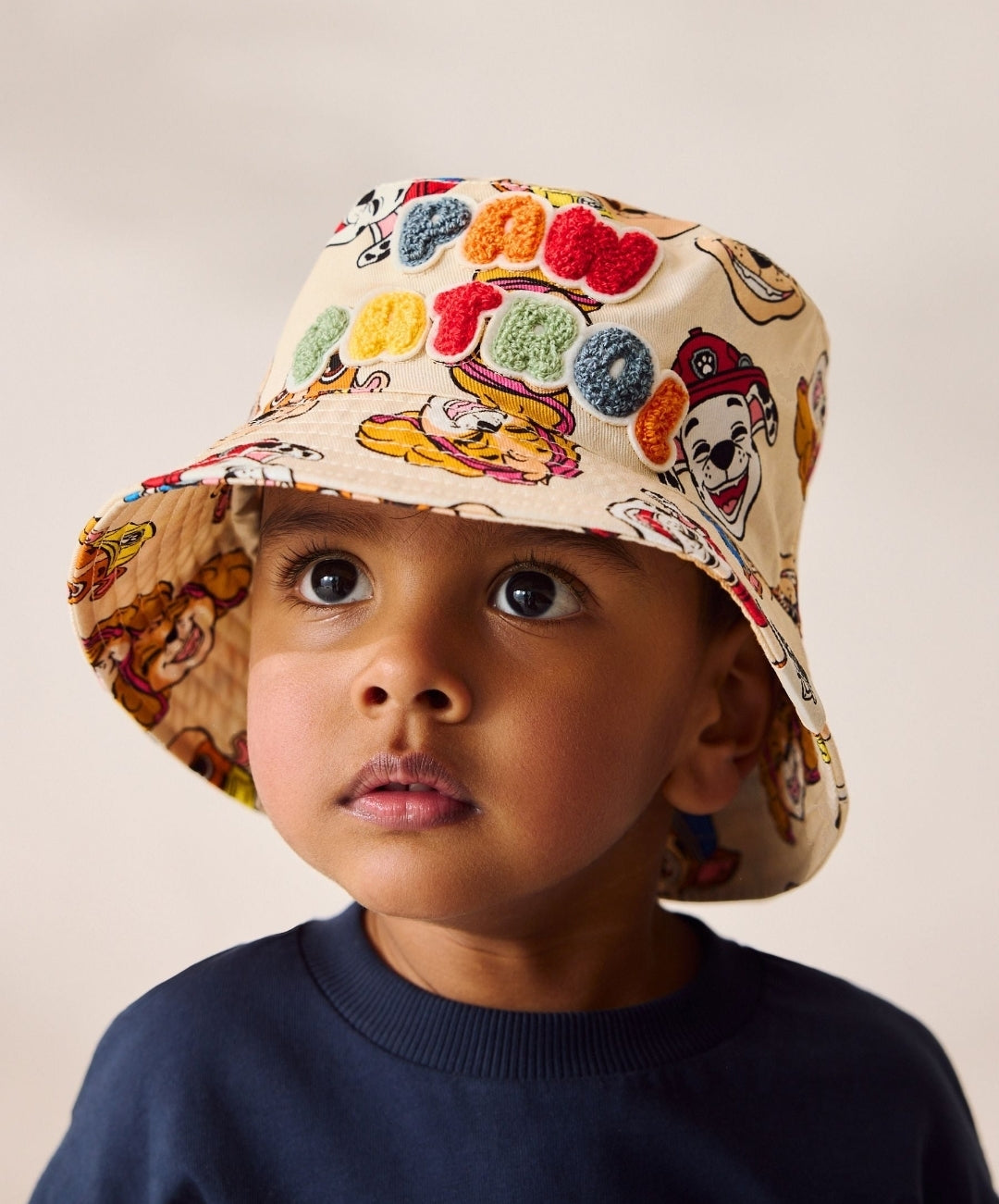 Cream Paw Patrol Bucket 100% Cotton Hat