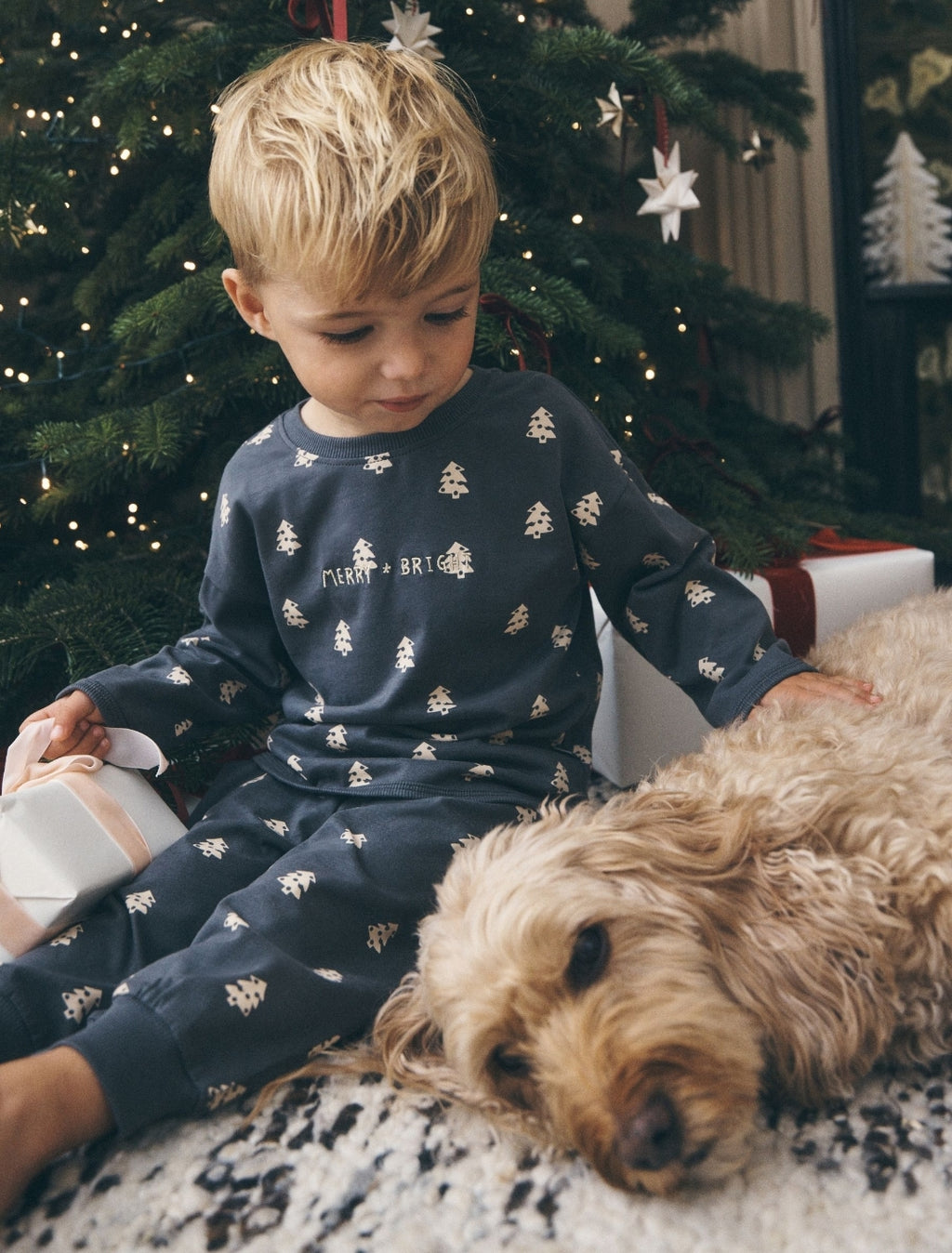 Charcoal Merry & Bright Christmas Pyjamas