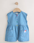 Blue Denim Sleeveless Playsuit