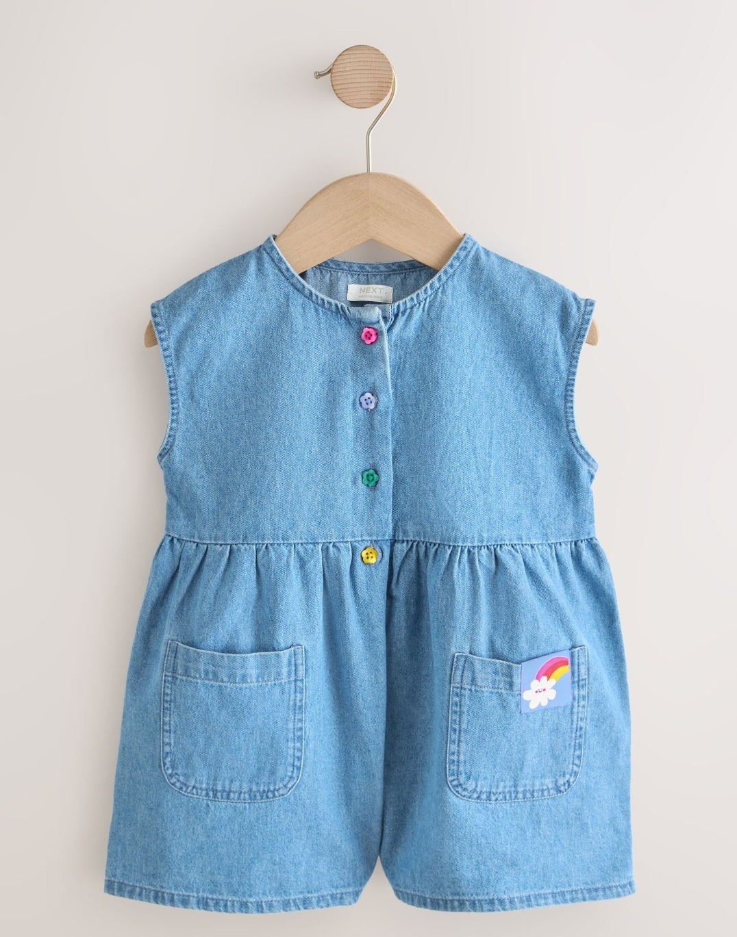 Blue Denim Sleeveless Playsuit