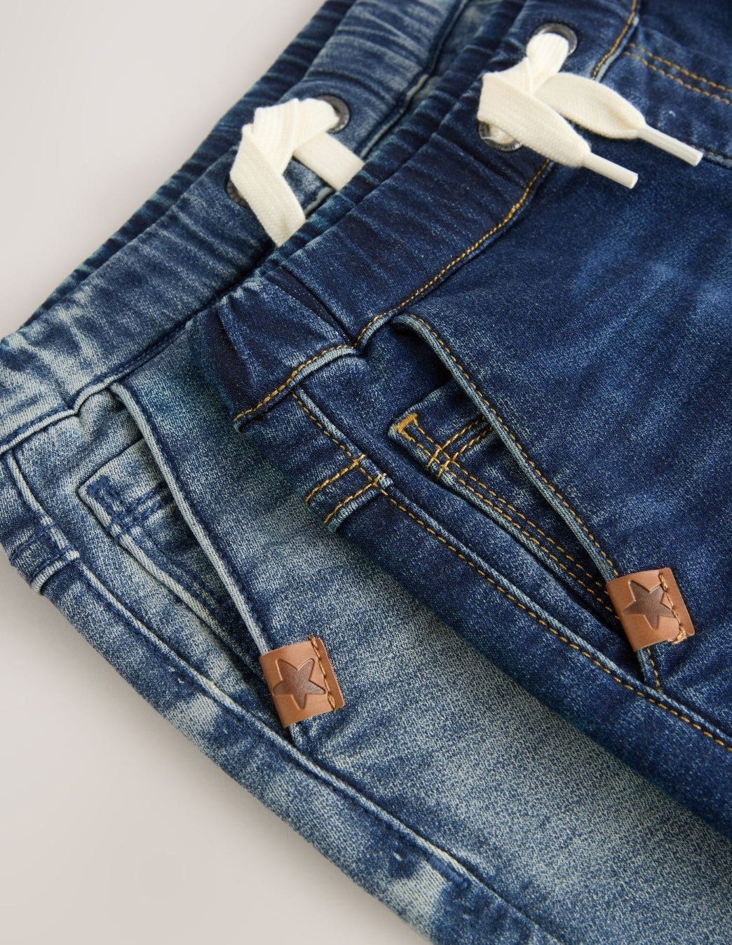 Blue Denim Regular Fit Jogger Jeans With Comfort Stretch 2 Pack