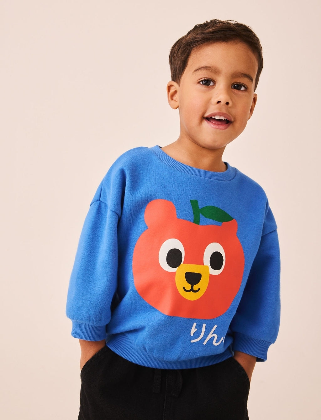 Blue Bear Printed Crew Neck Sweat Top