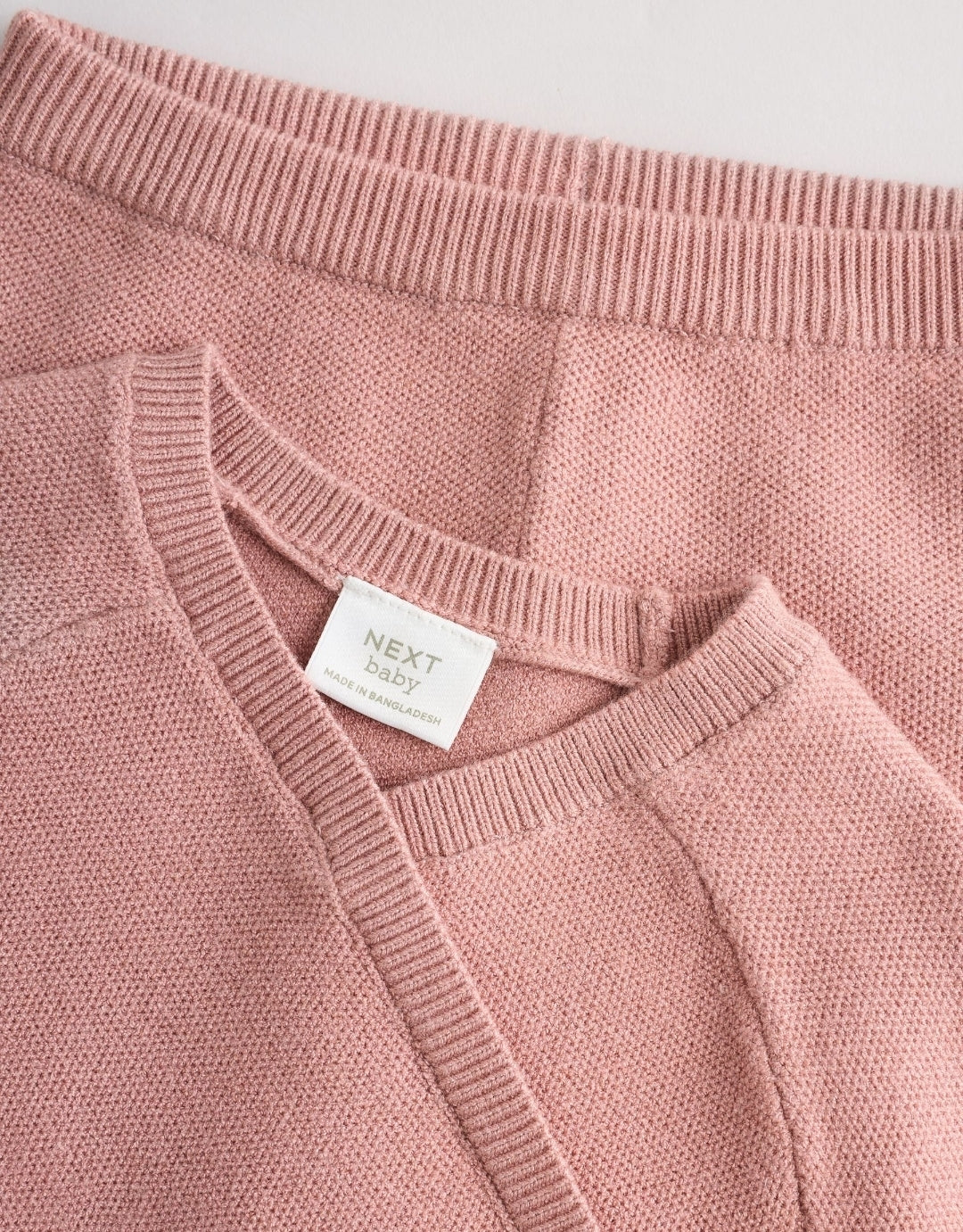 Pink Baby Knitted Wrap Jumper and Leggings 2 Piece Set