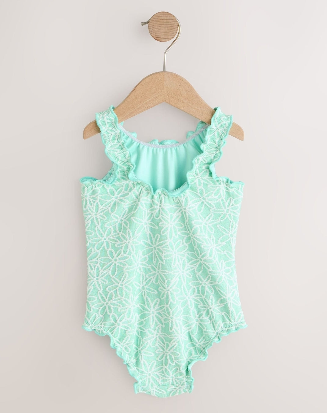 Mint Green Floral Texture Lettuce
Edge Swimsuit