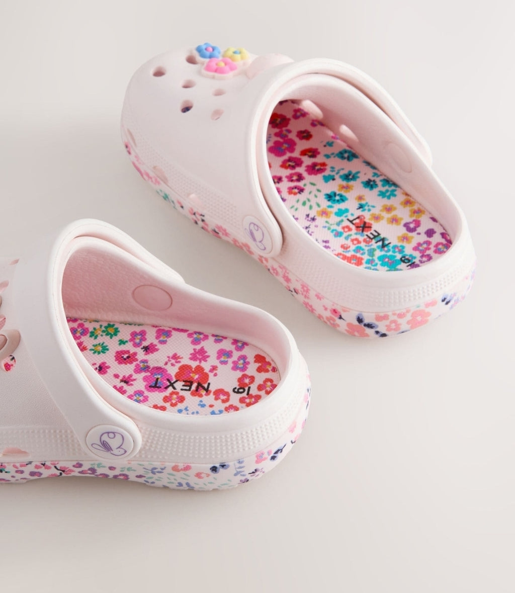 White/Pink Bunny Character Clogs