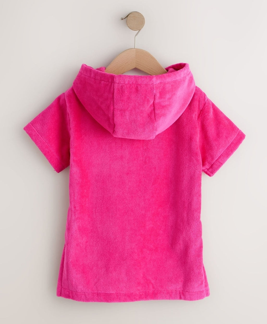 Pink Zip Towelling Poncho