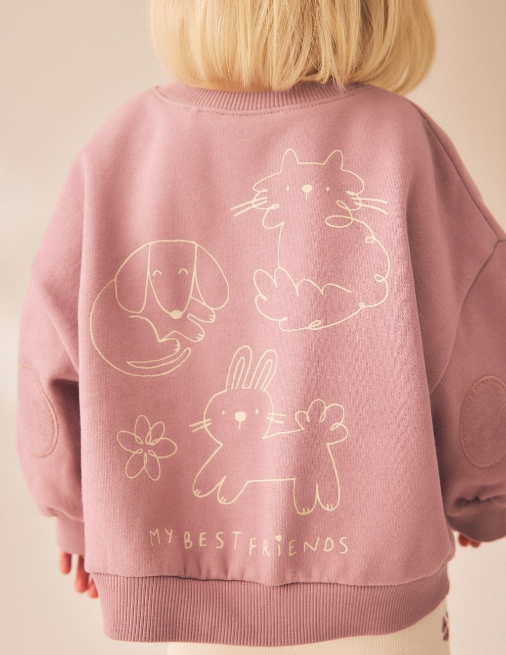 Pink Ditsy Pets Crew Neck
Sweatshirt and Flare Leggings Set