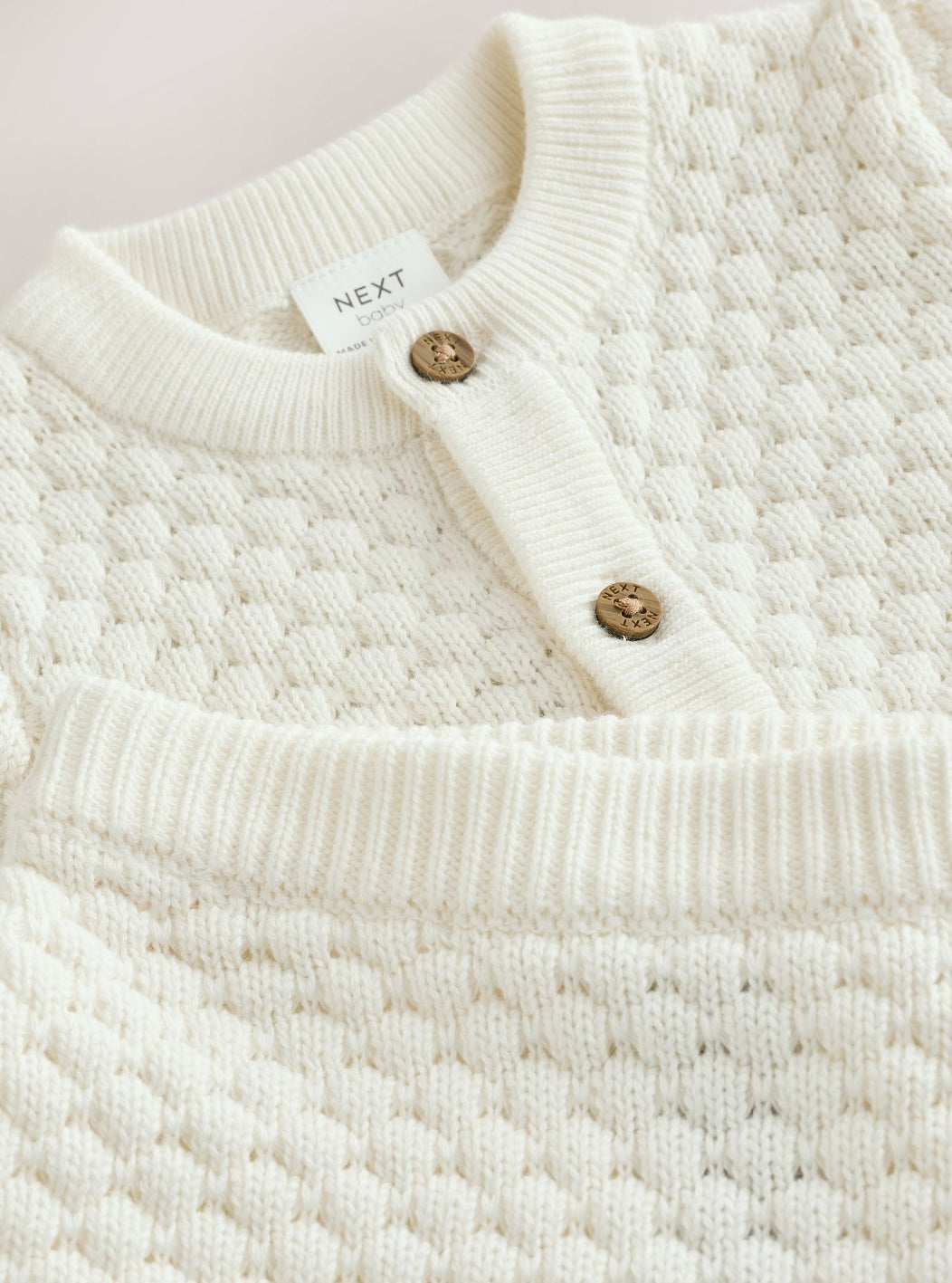 White Knitted Cardigan and Leggings Baby Set