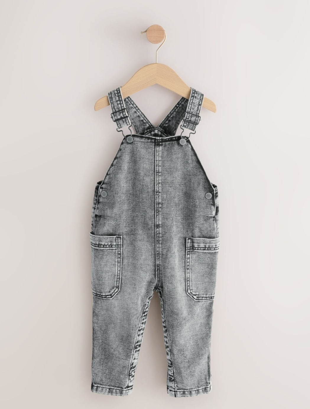 Grey Denim Dungarees