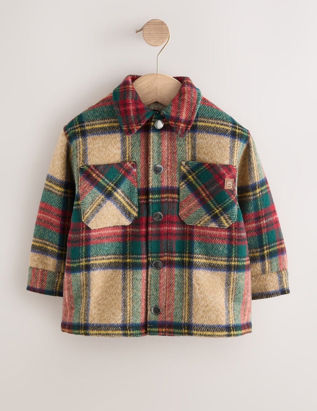 Red/Green Check Borg Lined Shacket