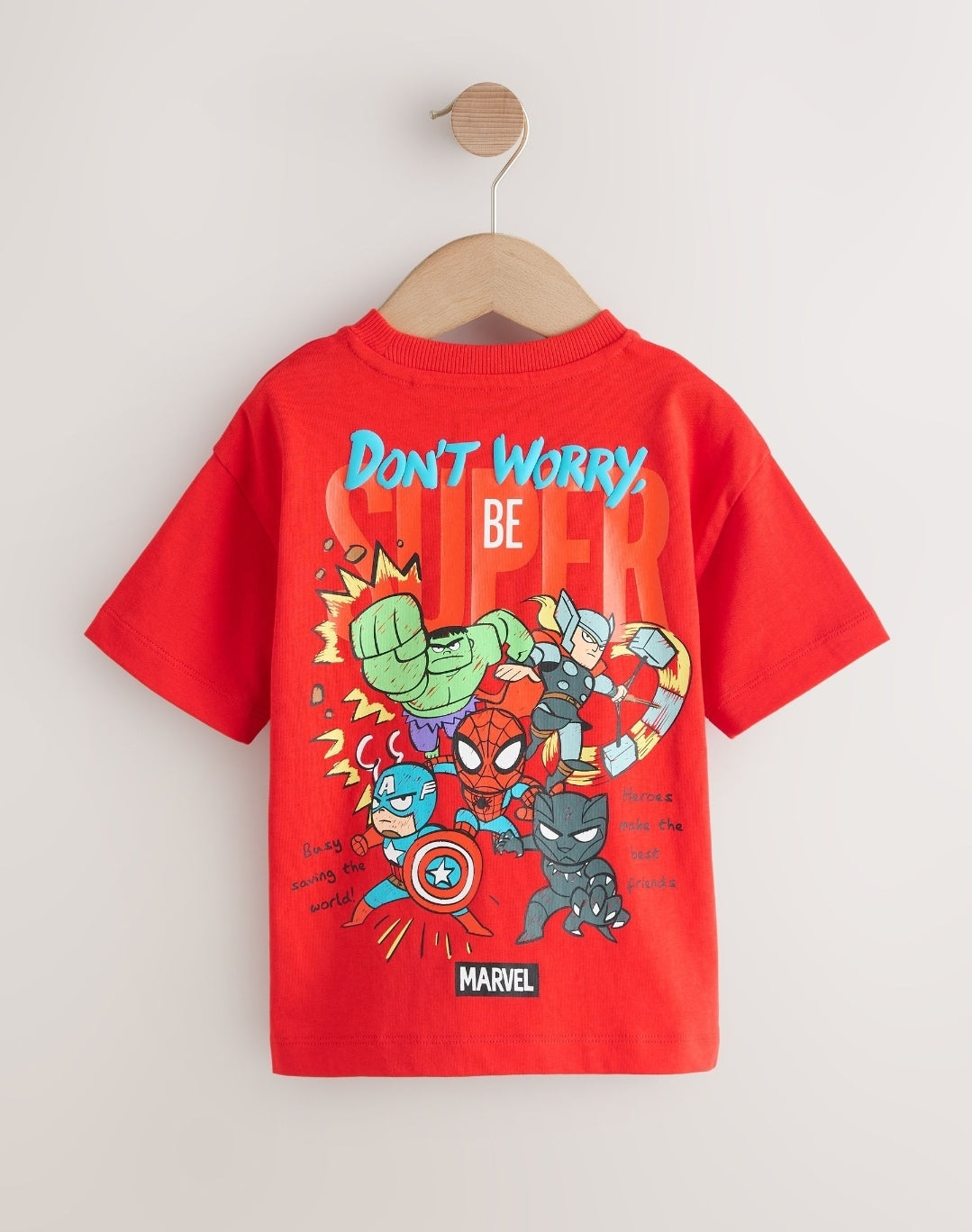 Red/Blue Marvel Short Sleeve
Cotton T-Shirt