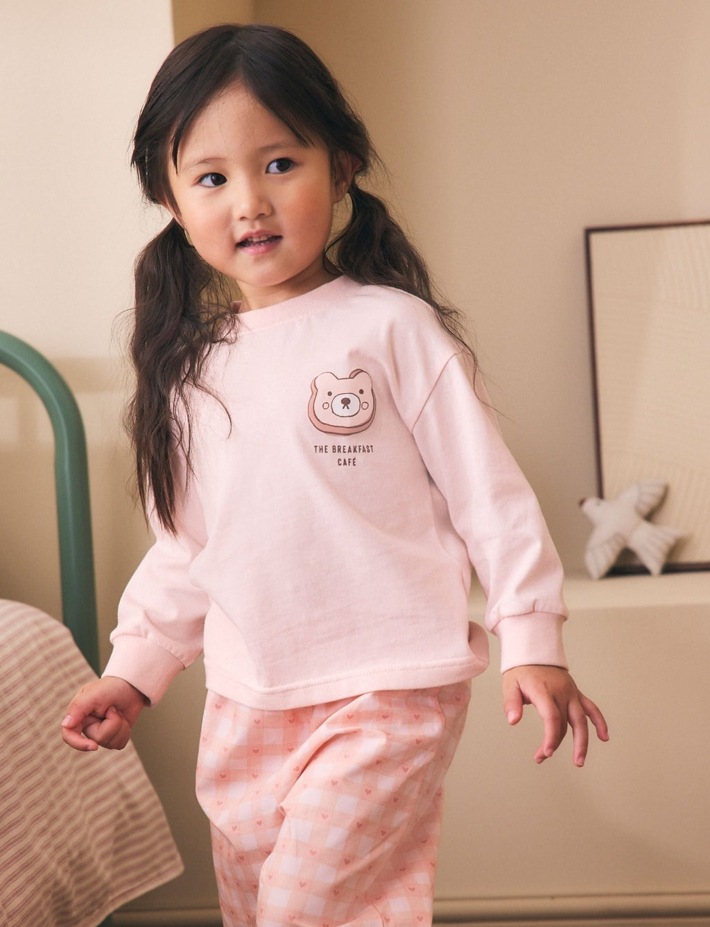 Pink/Oatmeal Woven Wide Leg
Pyjamas 2 Pack