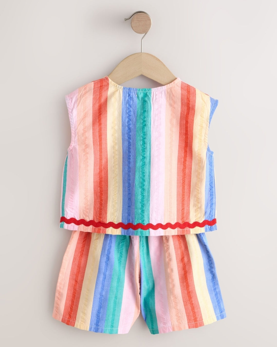 Rainbow Check Ric Rac Sleeveless
Top & Shorts Set