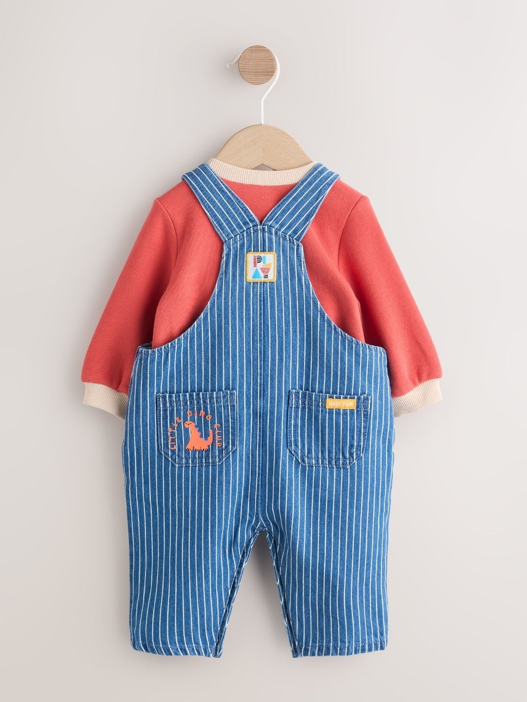 Bright Character Stripe Baby
Denim Dungarees and Bodysuit