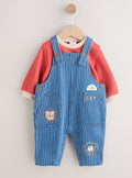 Bright Character Stripe Baby
Denim Dungarees and Bodysuit
