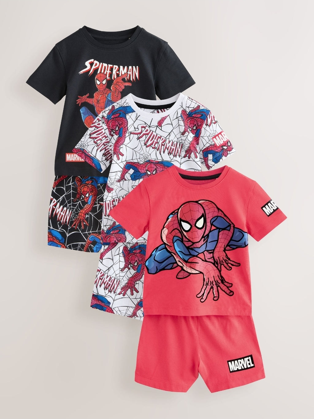 Black/Red Spiderman Short
Pyjamas 3 Pack