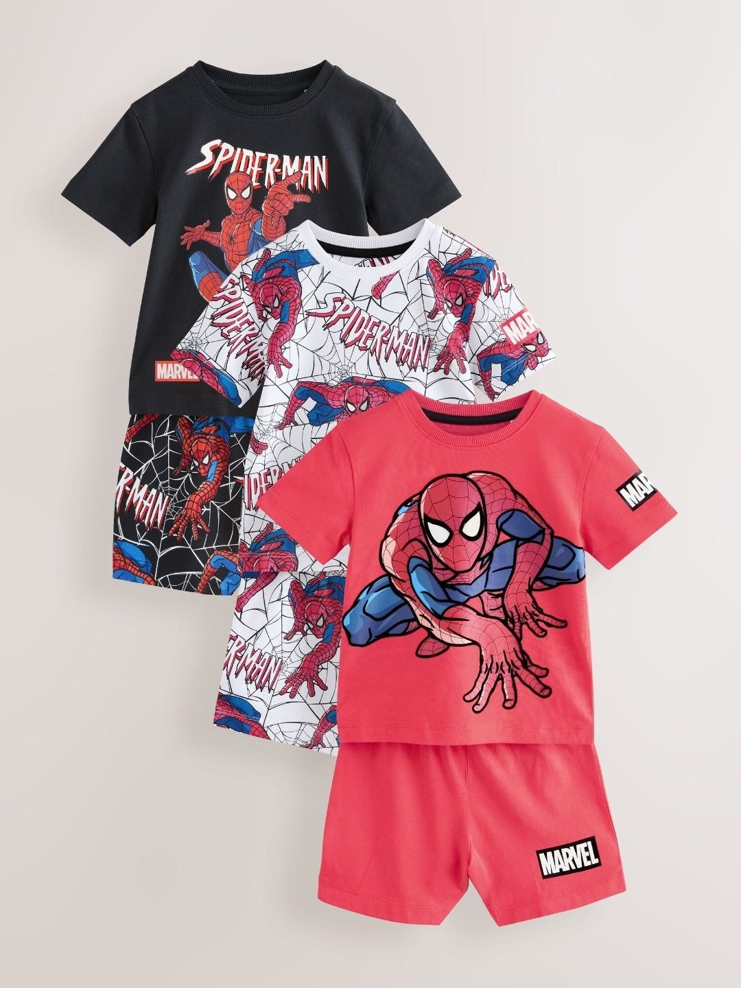 Black/Red Spiderman Short
Pyjamas 3 Pack