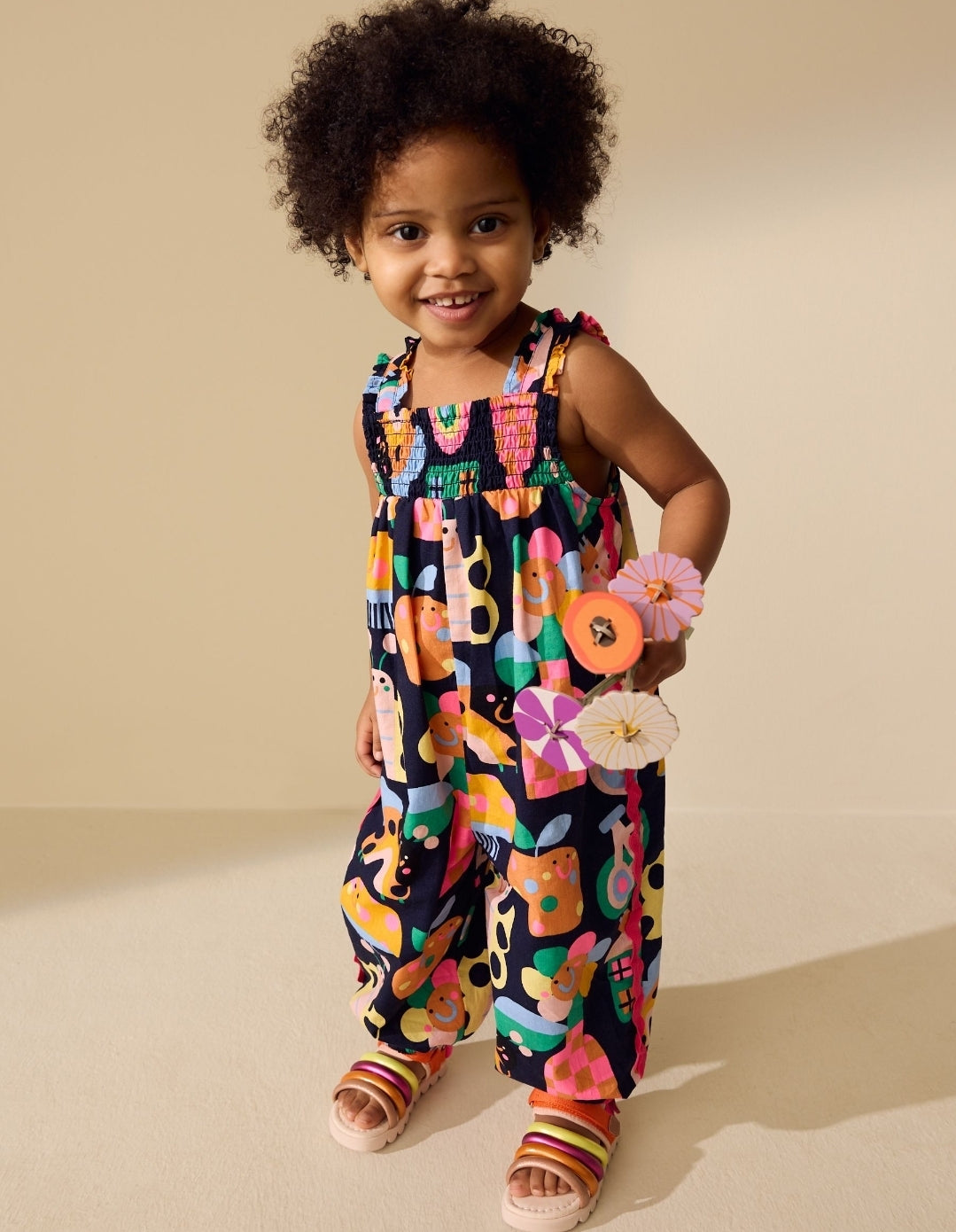 Rainbow Apple Print Ric Rac
Strappy Jumpsuit