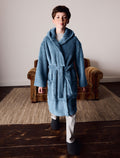 Denim Bright Blue Fleece Robe