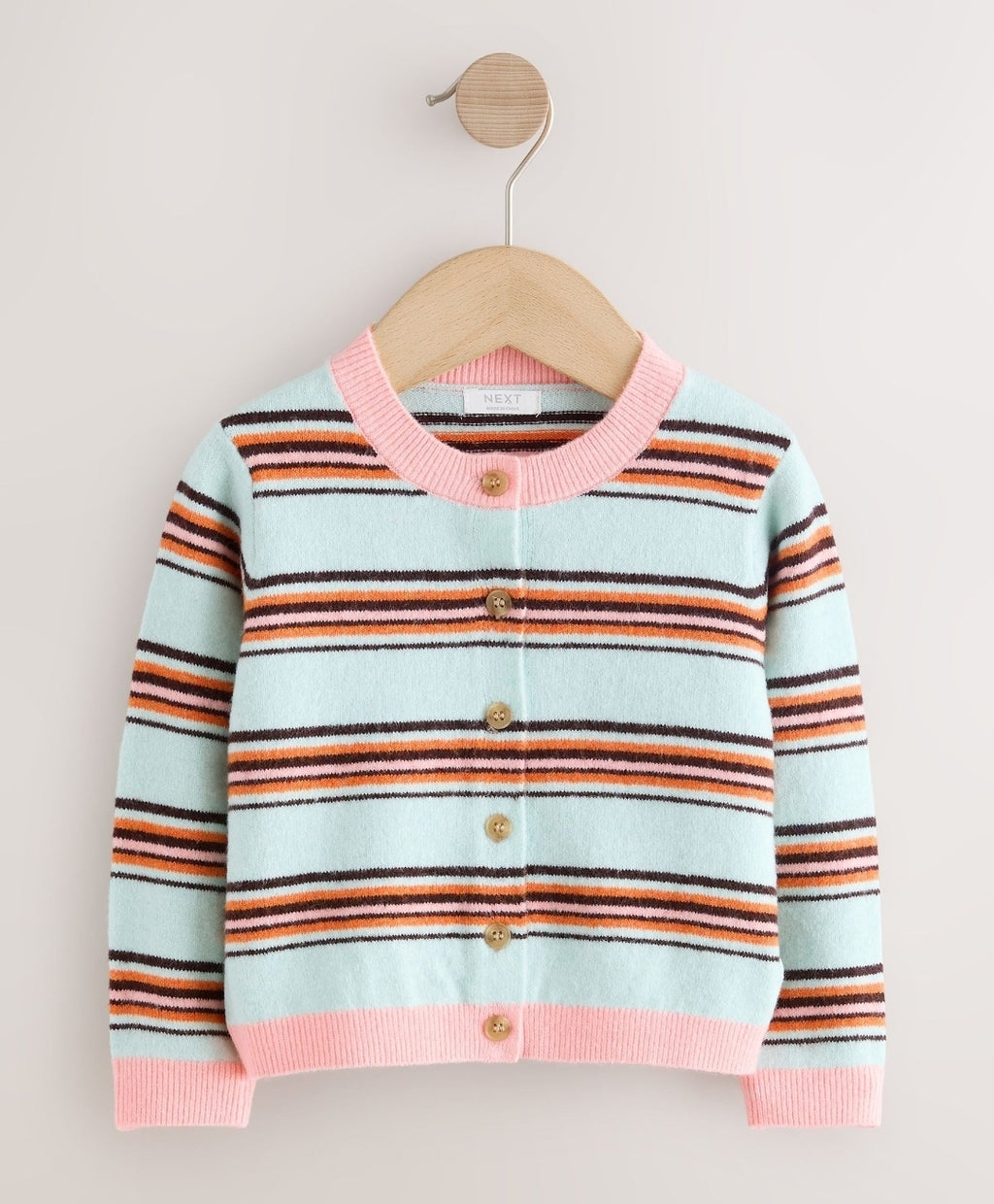 Mint Stripe Knit Cardigan